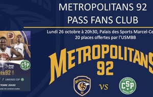 Match PRO A Metropolitans 92 vs Limoges CSP
