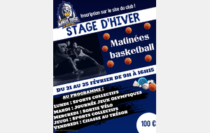 Stage d'hiver 2022